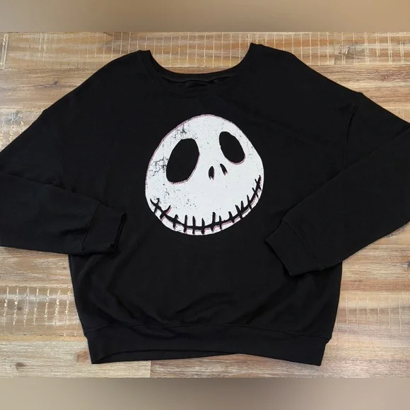 Disney: Tim Burton’s The Nightmare Before Christmas Jack Skellington Sweatshirt - Picture 1 of 2